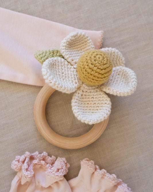 Crochet Rattle - Flower
