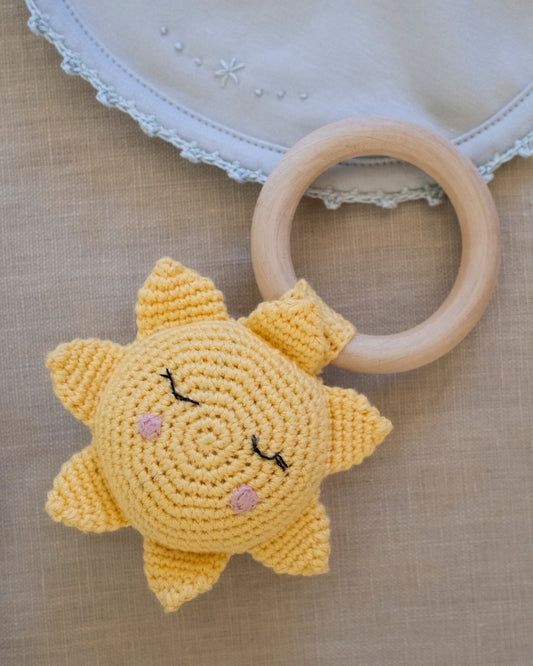 Crochet Rattle - Sun