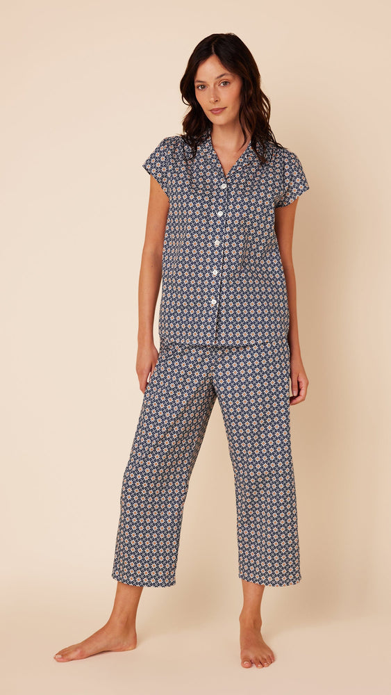 Newport Daisy Luxe Pima Cotton Capri Pajama Set – Hedges Designs
