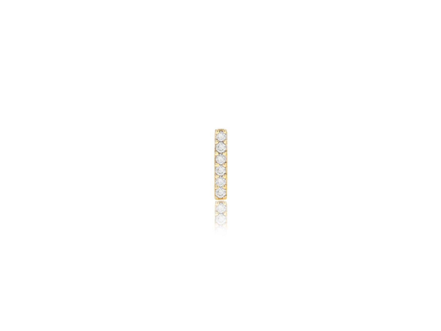 Single Diamond Bar Stud Earrings