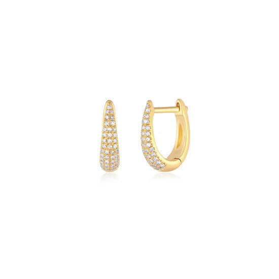 14k Yellow Gold Diamond Mini Maeve Huggie Earrings