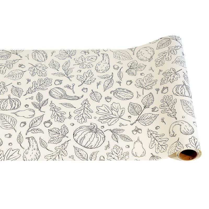 Coloring Table Runner - Autumn - 20" x 25'