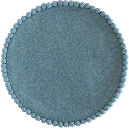 Felt Placemat - Cornflower Blue Pom Pom
