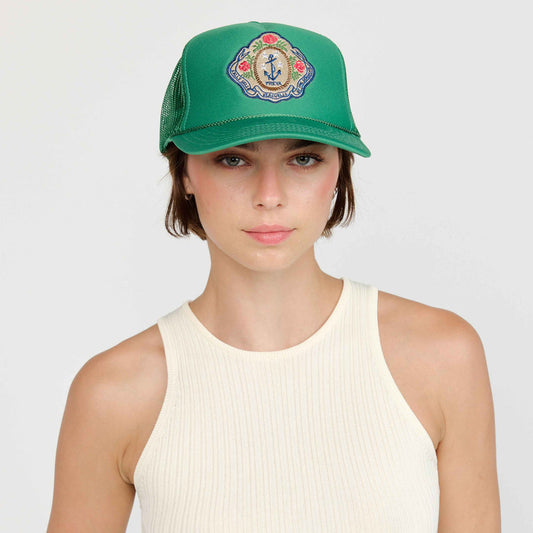 Sally Sells Seashells Trucker Hat - Green