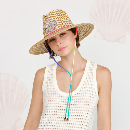 Seas the Day Lifeguard Hat, Ombre/Neon