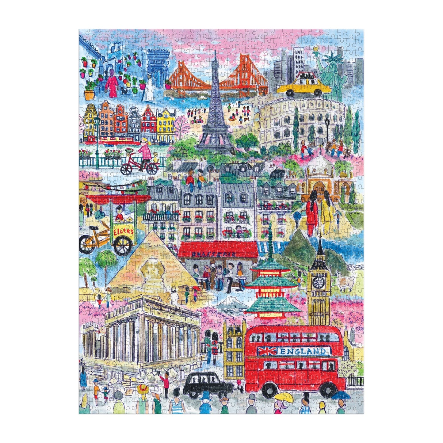 1000 Piece Puzzle - Michael Storrings Cities Around the World