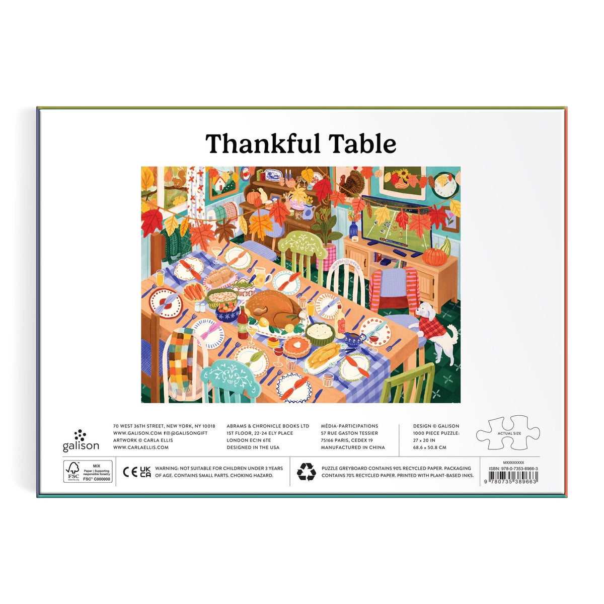 1000 Piece Puzzle - Thankful Table