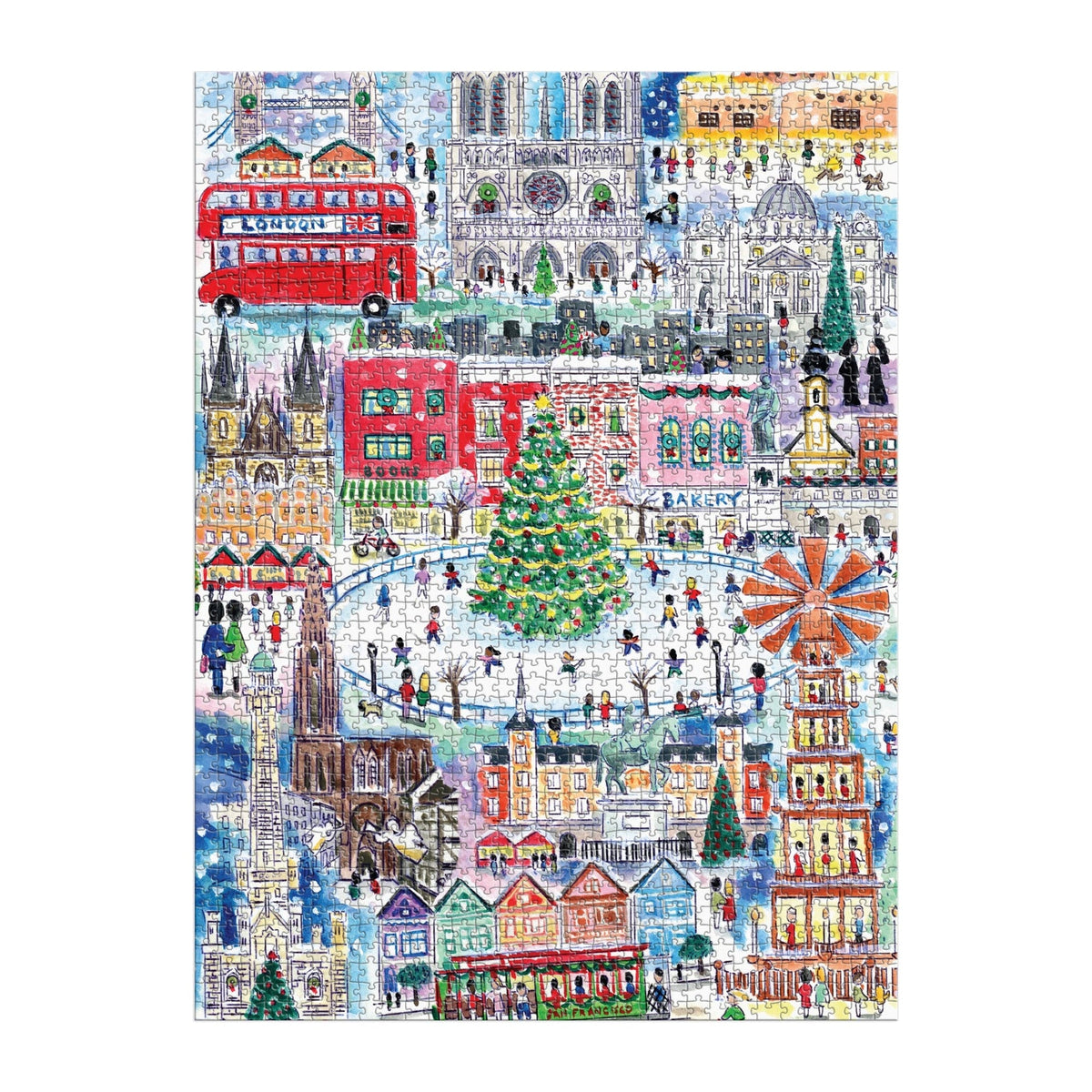 1500 Piece Puzzle Michael Storrings Christmas Around the World