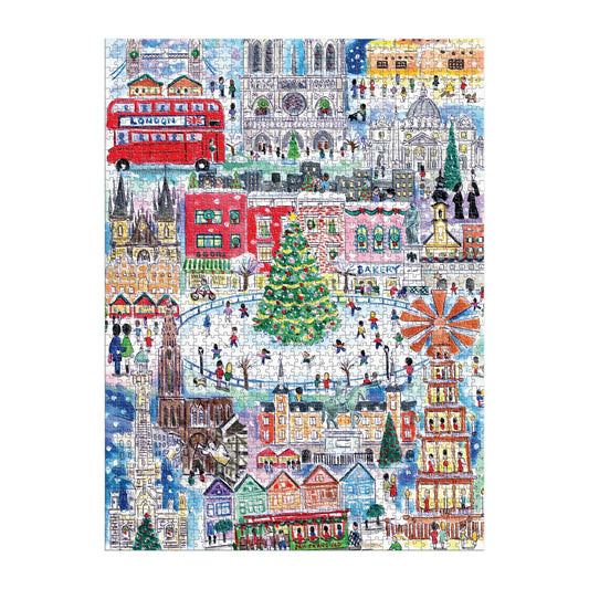 1500 Piece Puzzle Michael Storrings Christmas Around the World