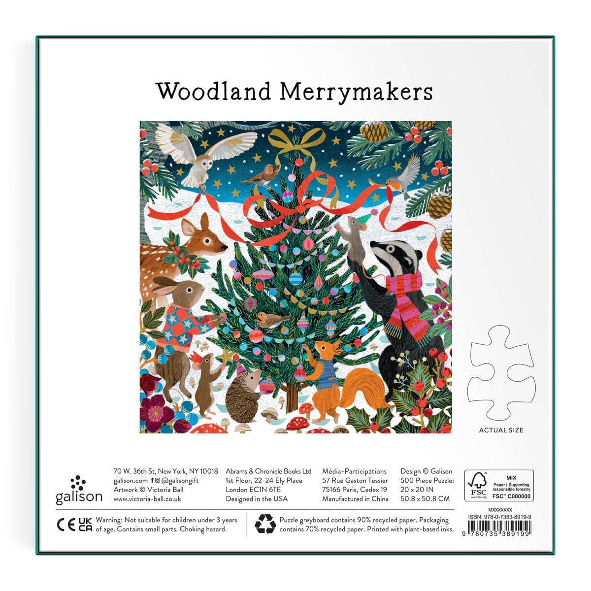 500 Piece Foil Puzzle Victoria Ball Woodland Merrymakers