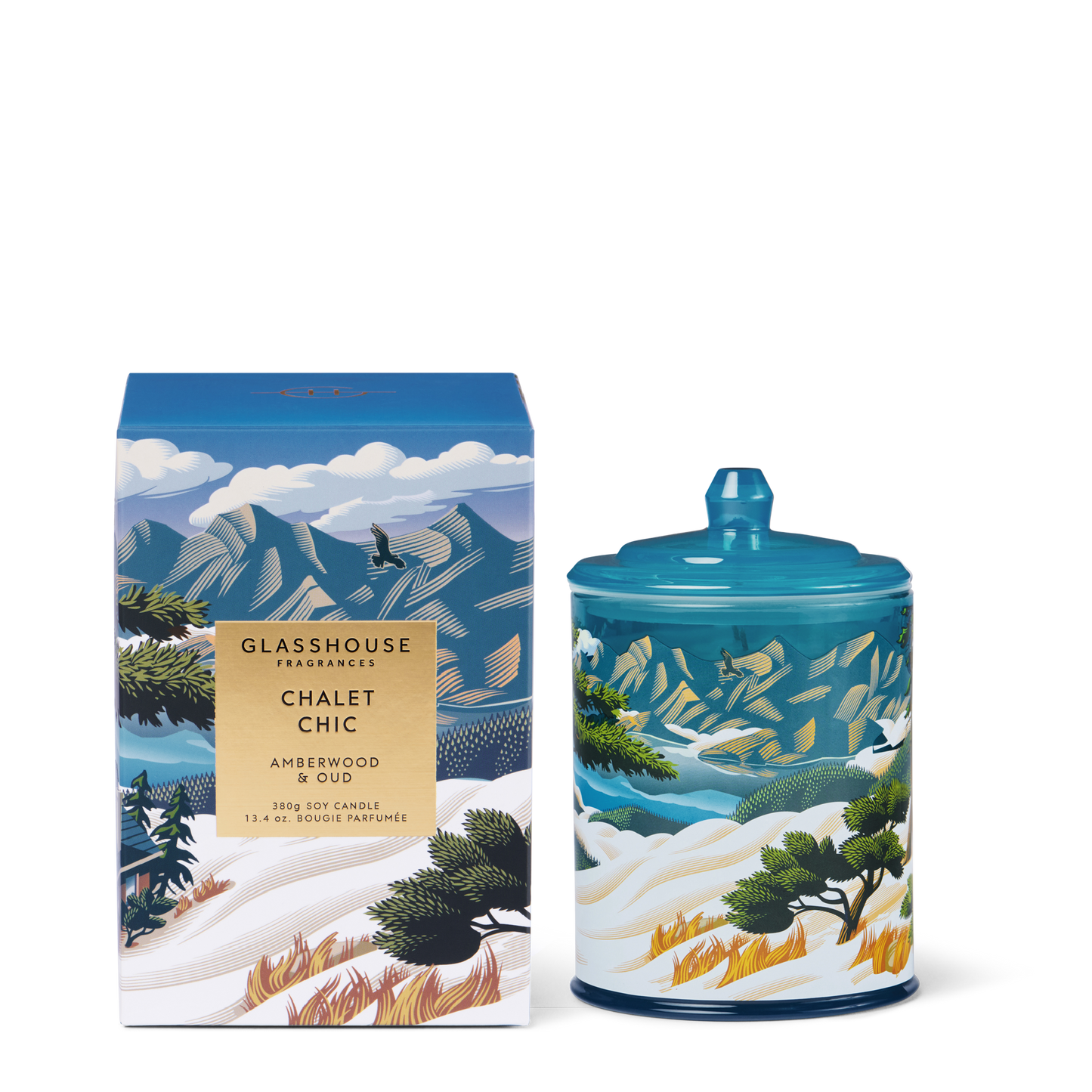13.4oz Triple Scented Soy Candle - Chalet Chic