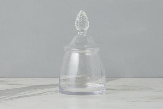 Glass Teardrop Jar with Lid - Small
