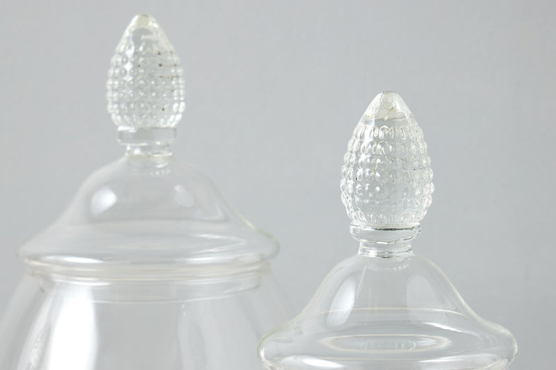 Glass Teardrop Jar with Lid - Medium