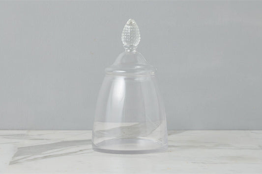 Glass Teardrop Jar with Lid - Medium