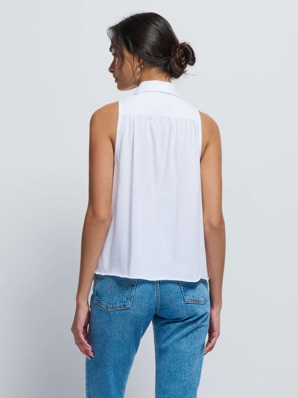 Greta Pintuck Top - White