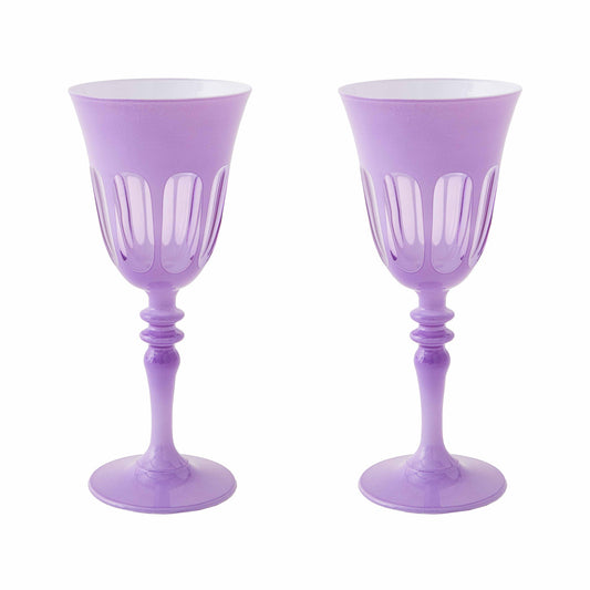 Set of 2 Rialto Wine Glasses - Color: Lupine