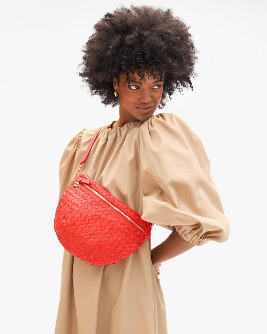 Grande Fanny - Bright Poppy Diagonal Woven