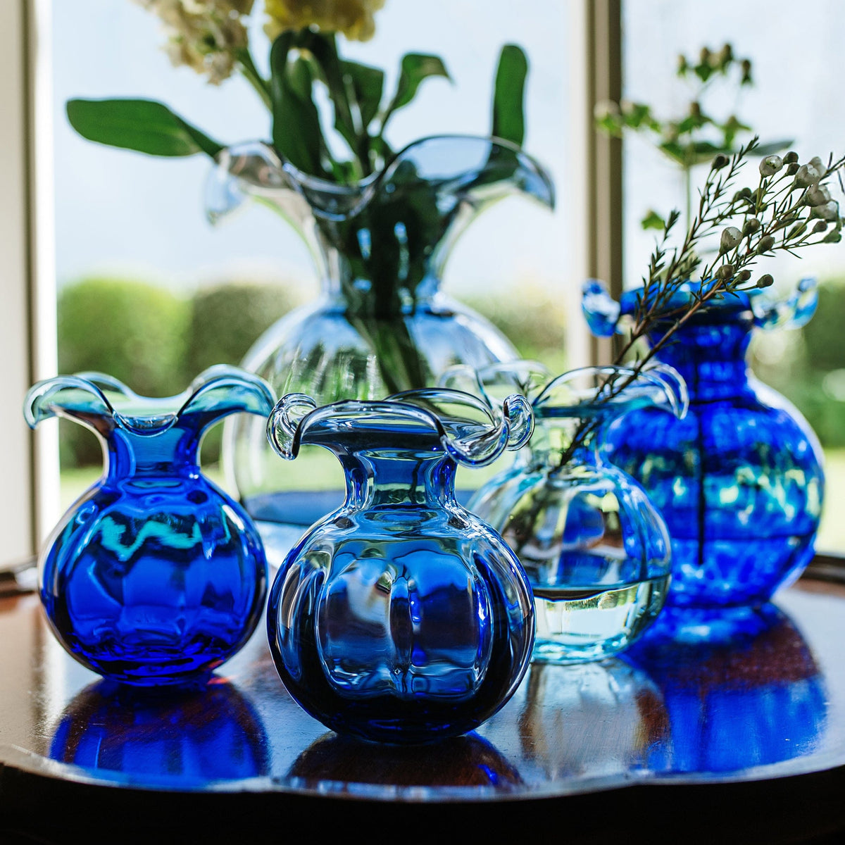 Hibiscus Bud Vase - Indigo