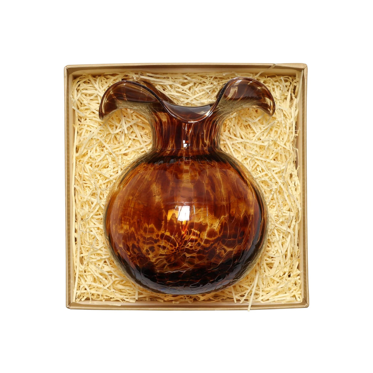 Hibiscus Bud Vase - Brown Tortoiseshell