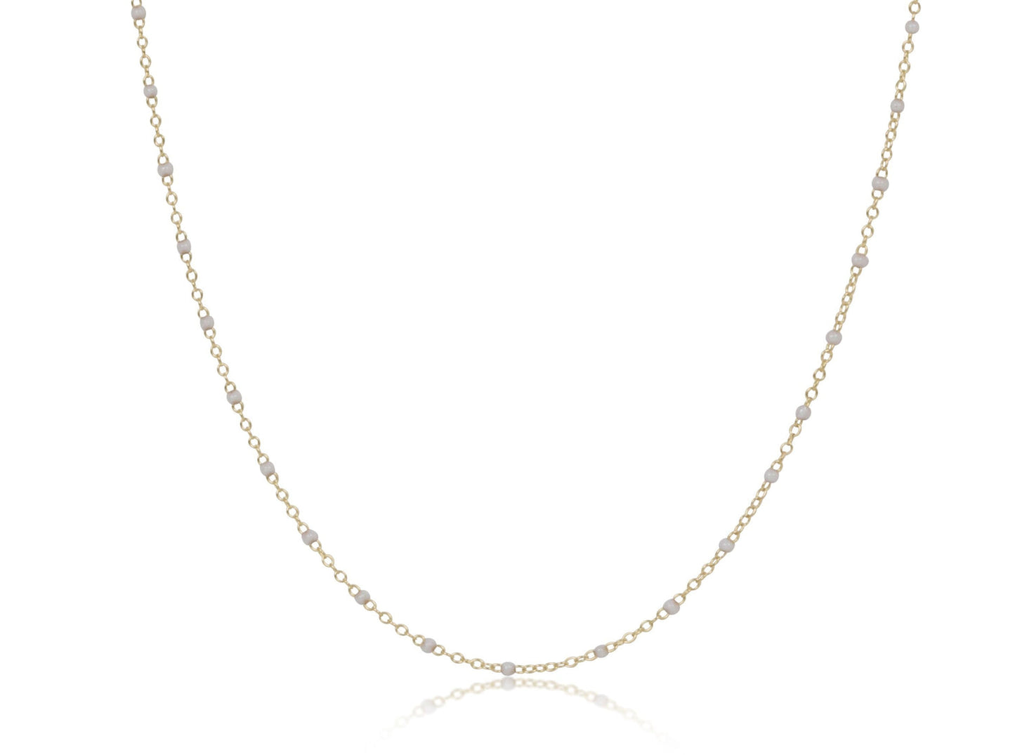 17" Choker Simplicity Chain Gold - 2mm Pearl