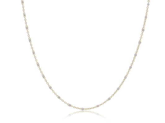 17" Choker Simplicity Chain Gold - 2mm Pearl