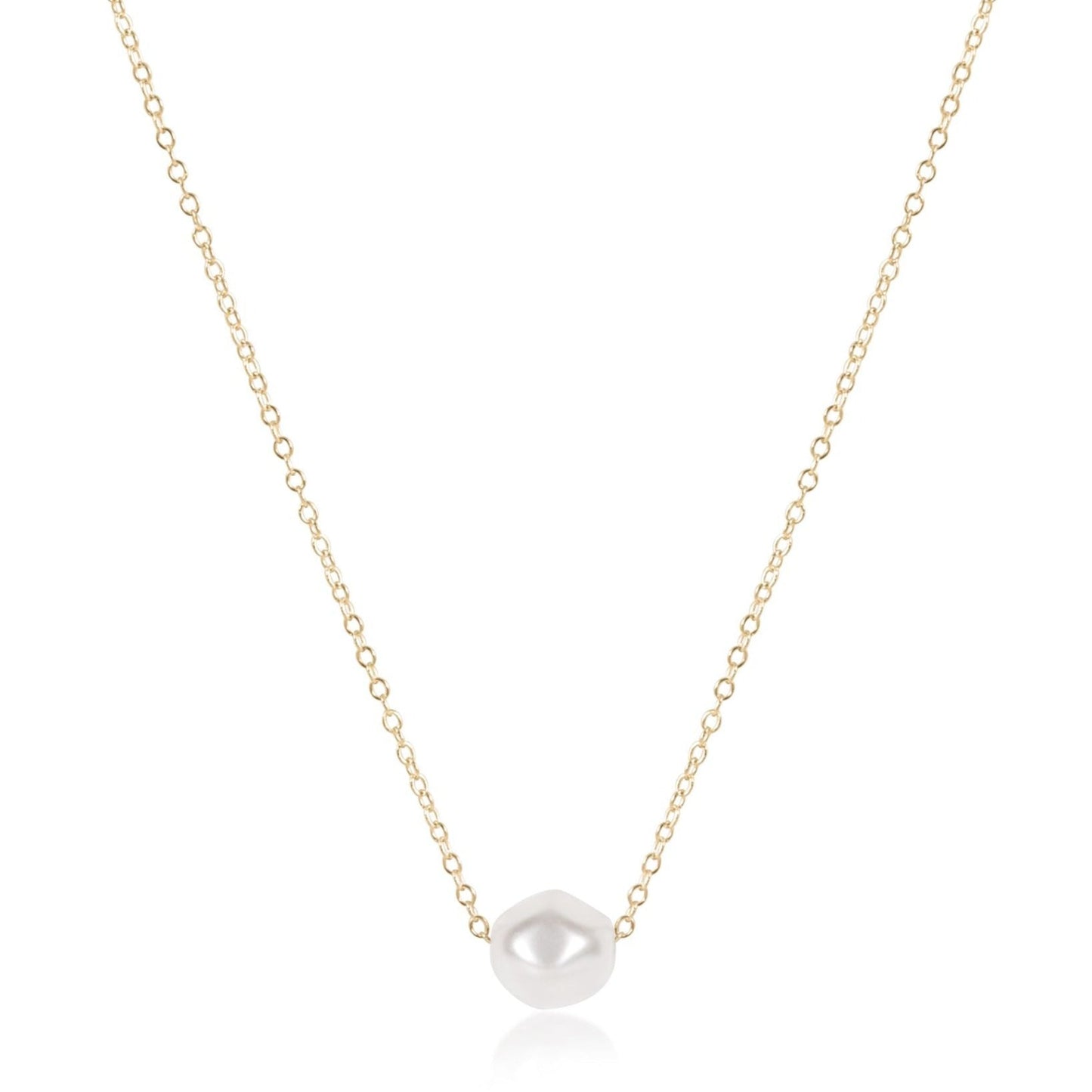 16" Necklace Gold Admire/Pearl