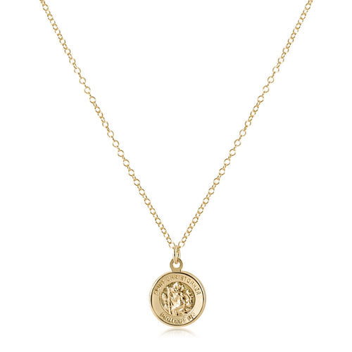 16" Necklace Gold - Protection Disc