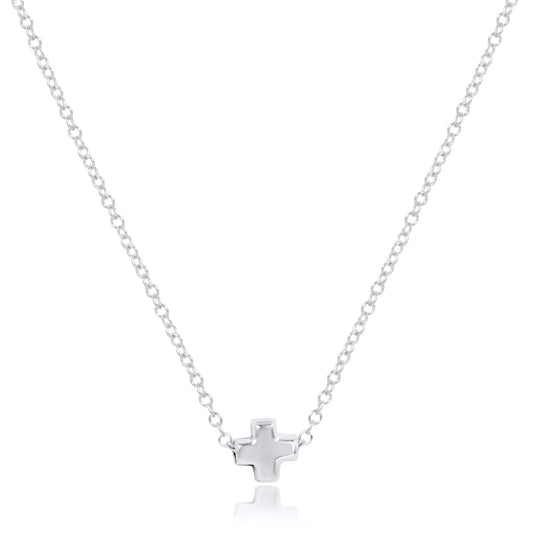 16" Necklace Sterling - Signature Cross Small Sterling