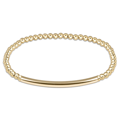 Classic Gold 3mm Bead Bracelet - Smooth Bliss Bar