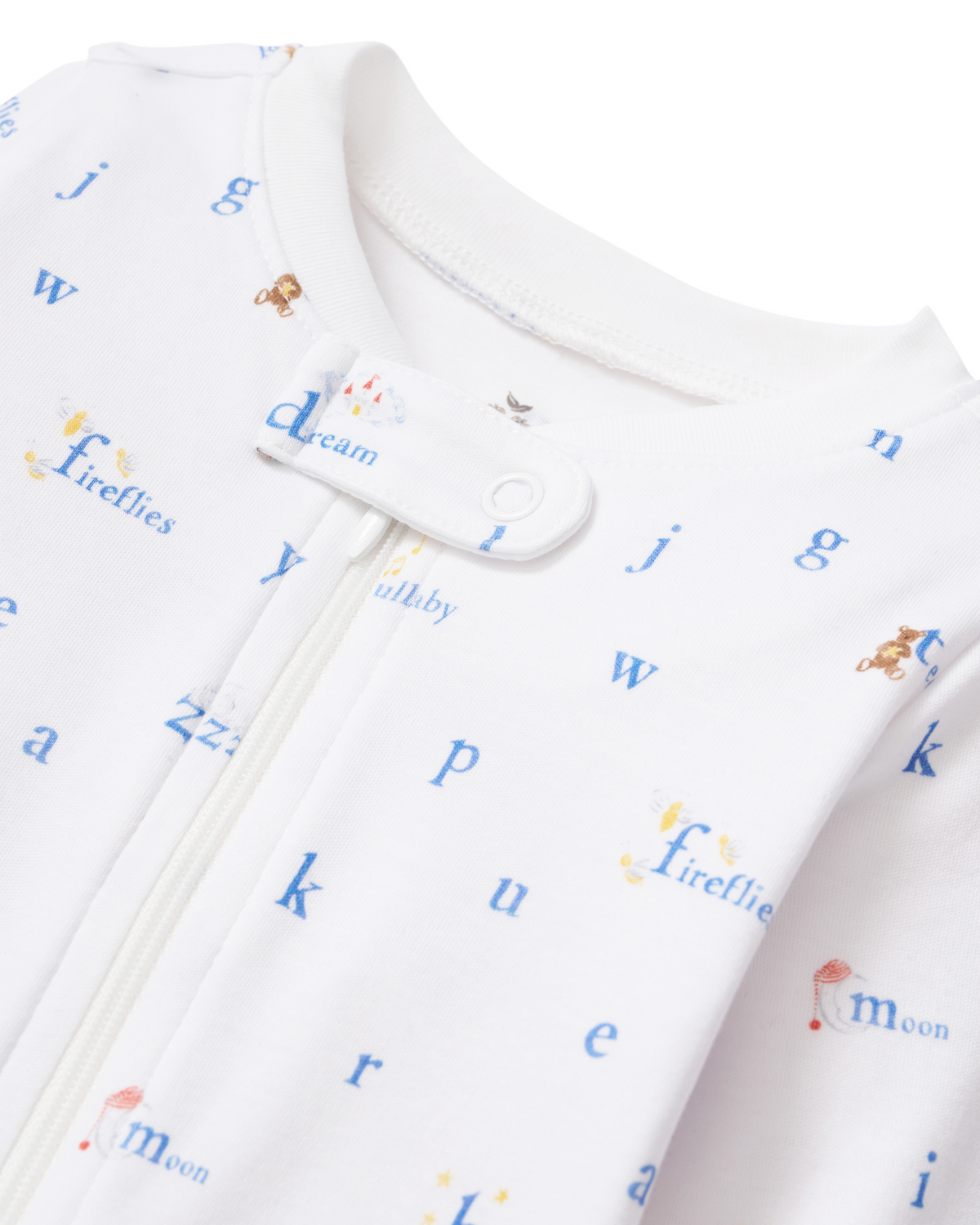 Baby's Pima Romper in Letters and Lullabies