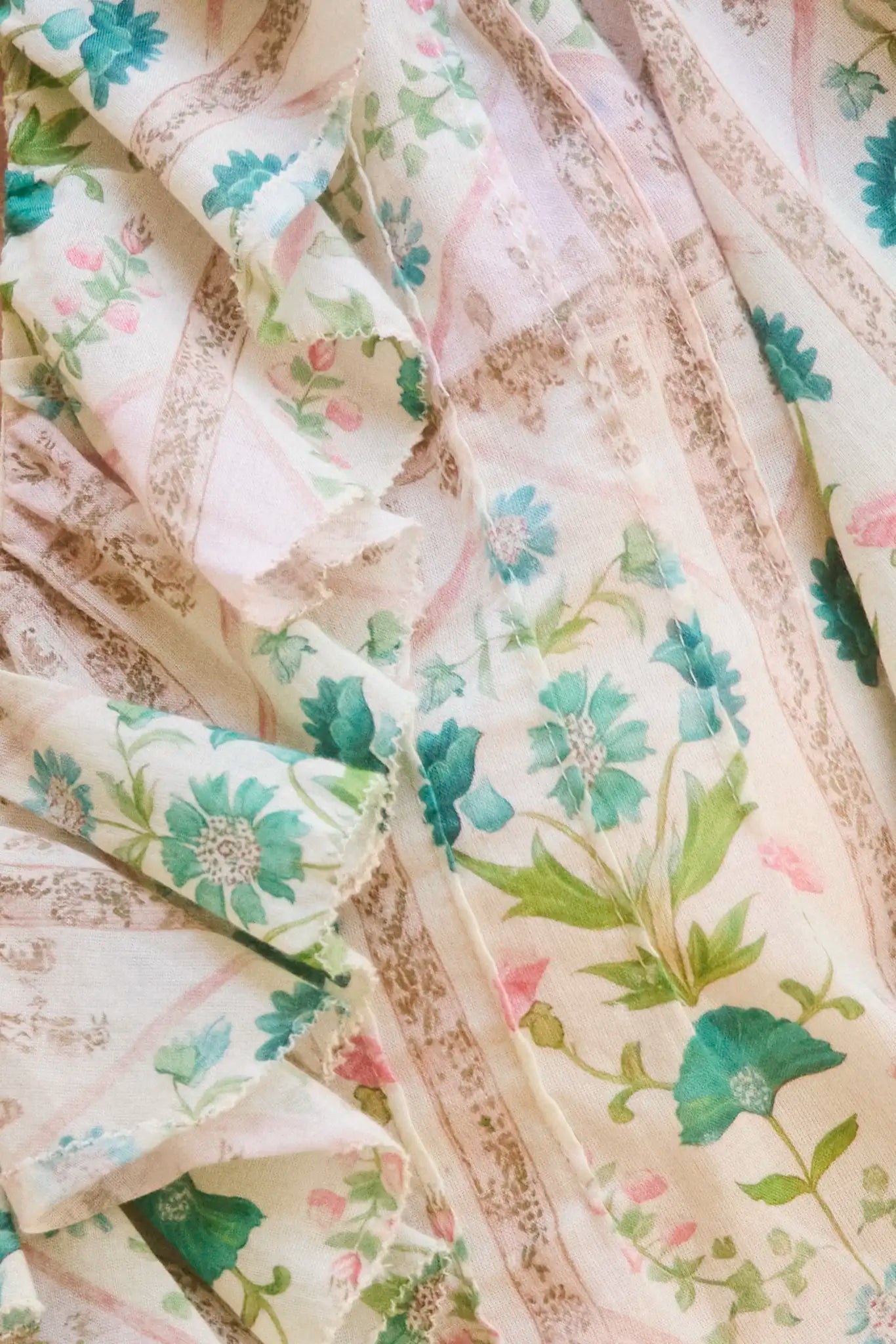 Imogen Blouse - Pink Trellis