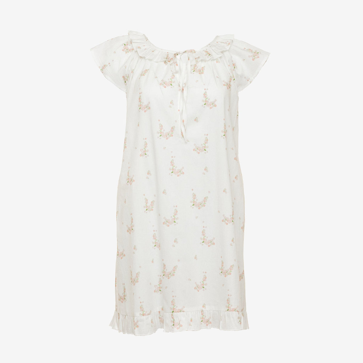 Lucy Ruffle Short Nightgown - Pink