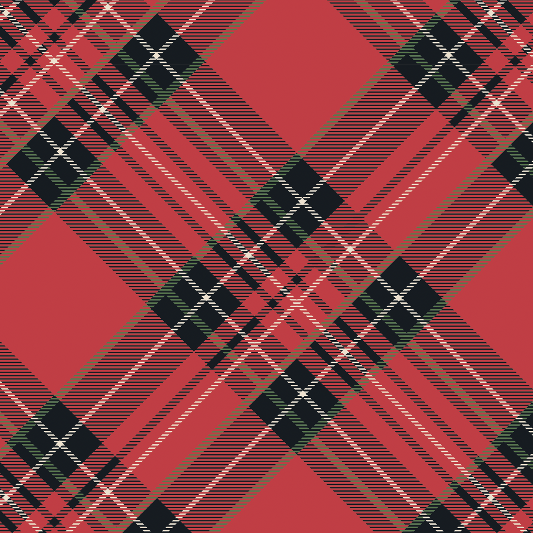 Cocktail Napkins 20pc - Red Plaid