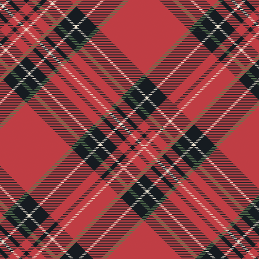 Cocktail Napkins 20pc - Red Plaid