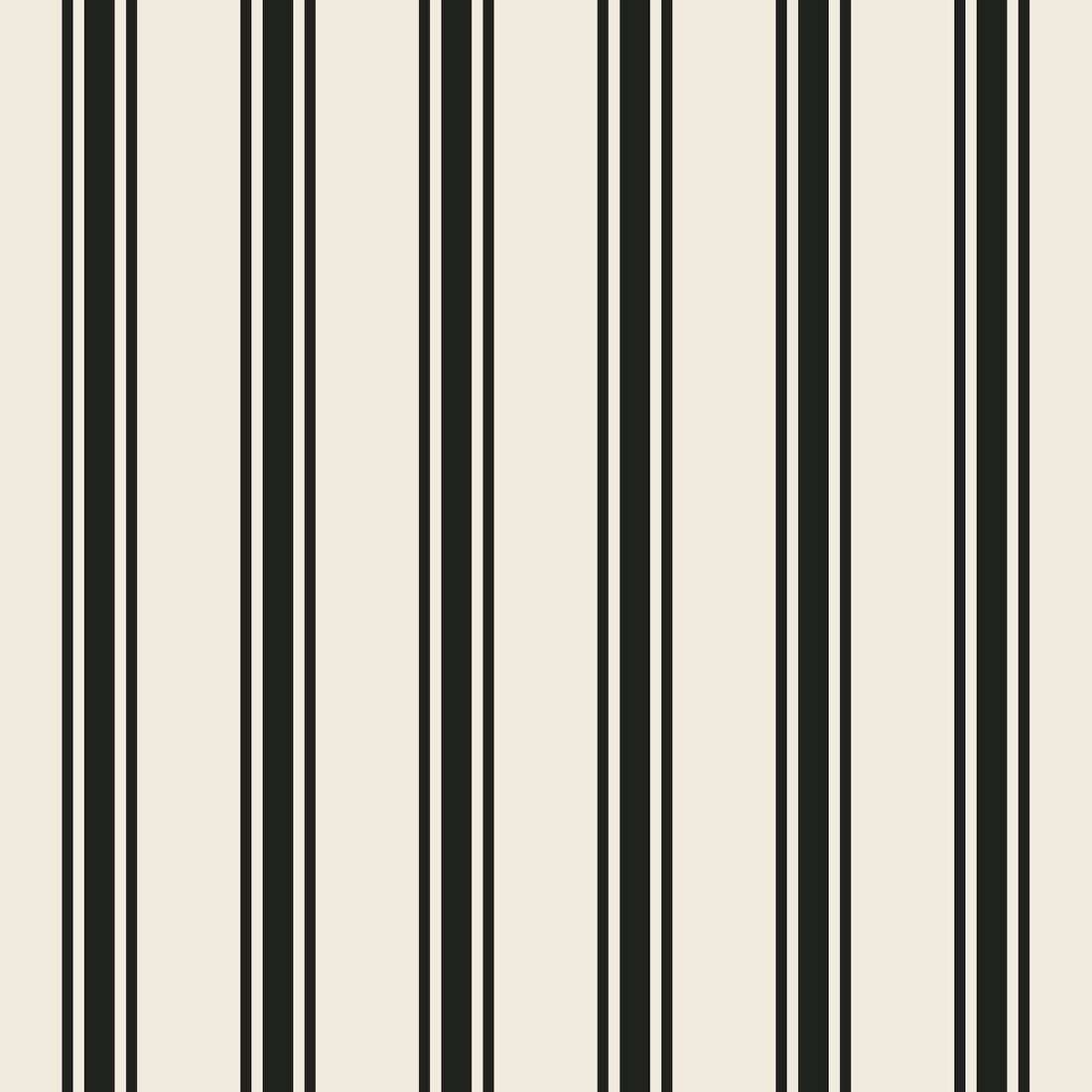 Cocktail Napkins - Black Linen Stripe