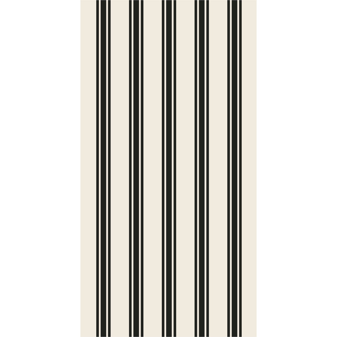 Guest Napkins  - Black Linen Stripe