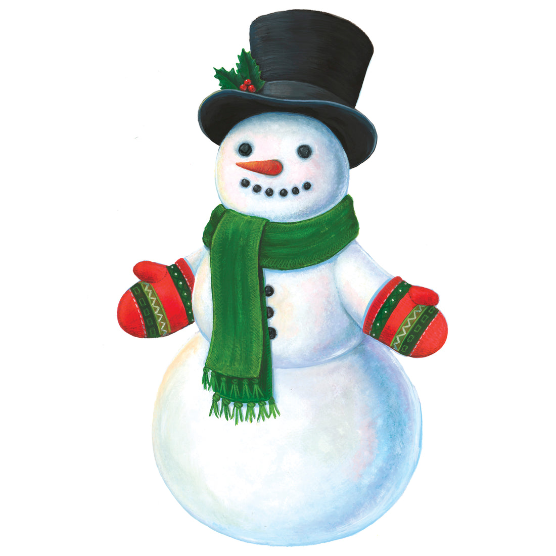 Die Cut Paper Placemat - Snowman