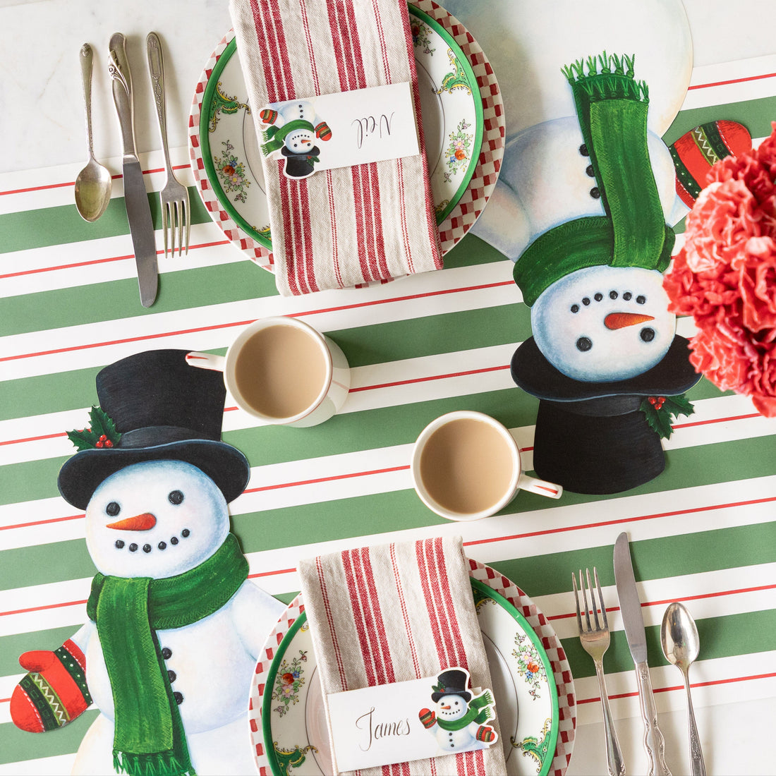 Die Cut Paper Placemat - Snowman