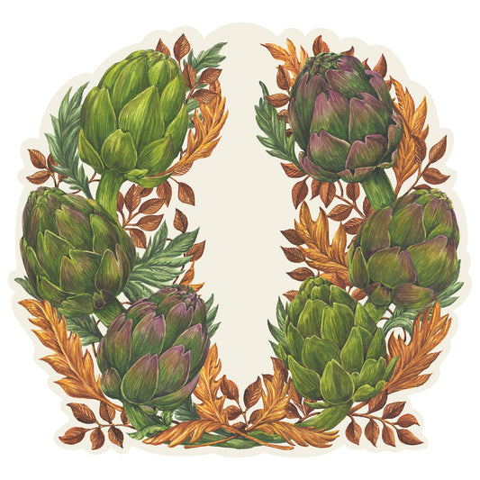 Die-cut Artichoke Wreath Placemat - 12 sheets