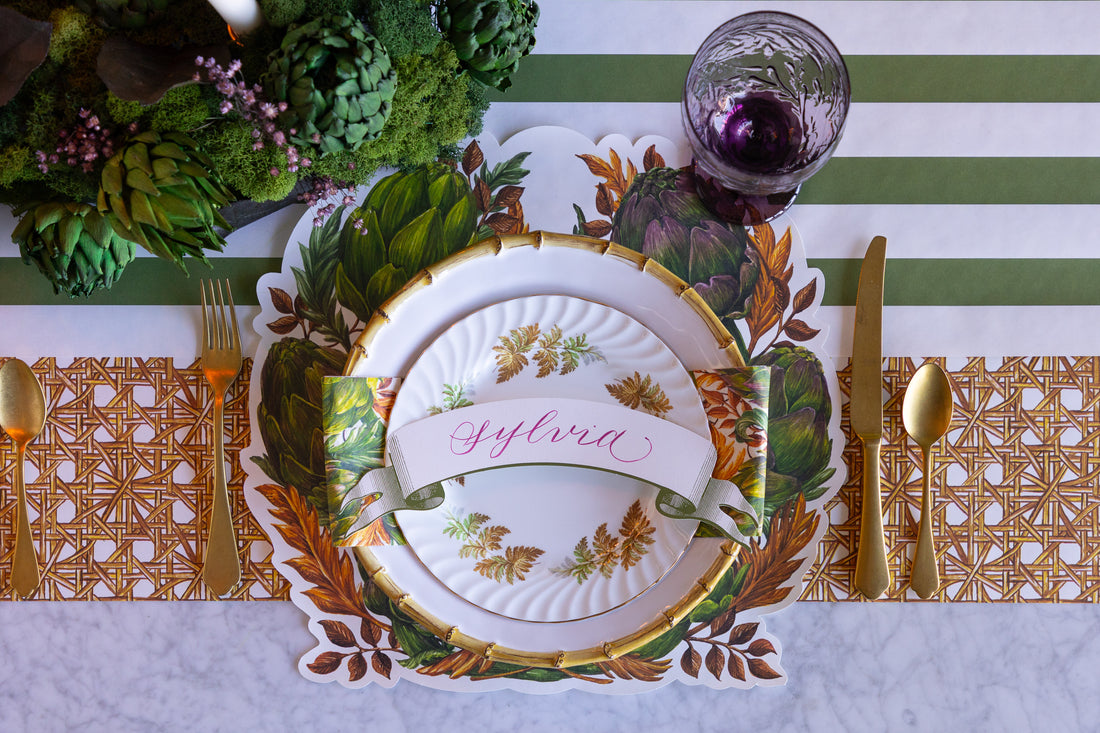 Die-cut Artichoke Wreath Placemat - 12 sheets