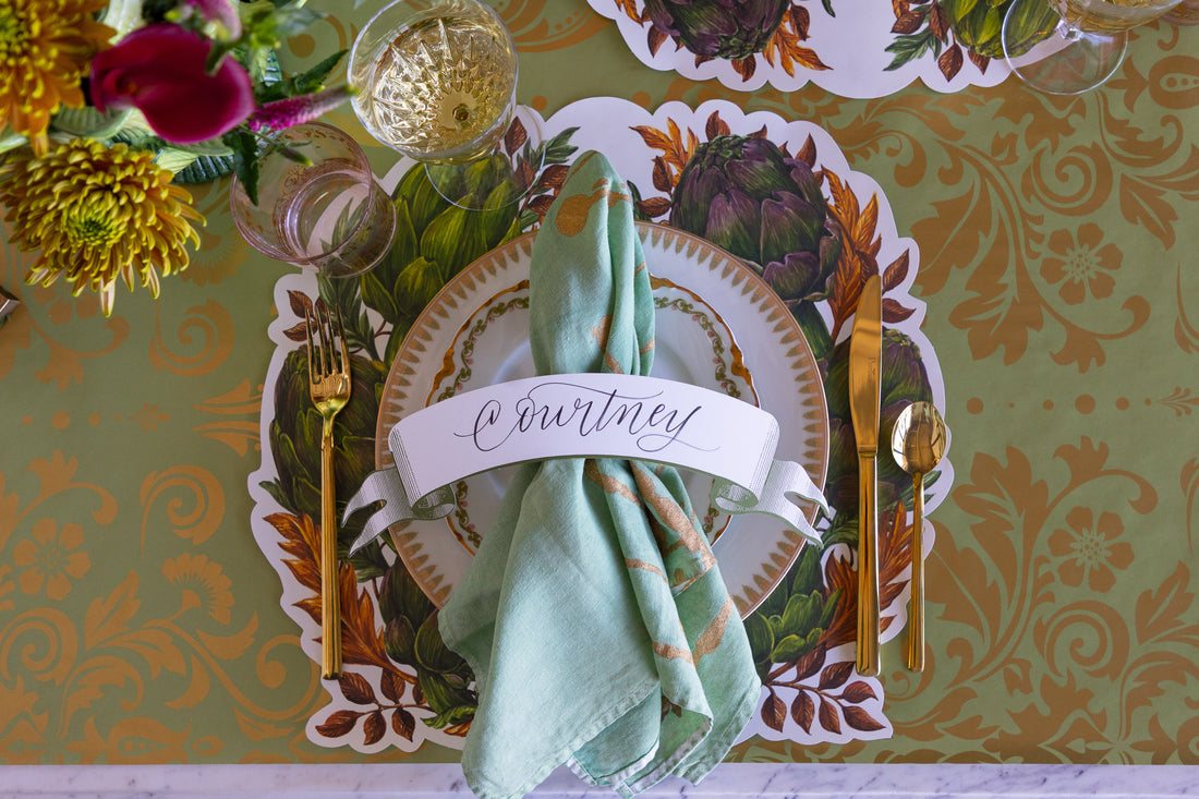 Die-cut Artichoke Wreath Placemat - 12 sheets