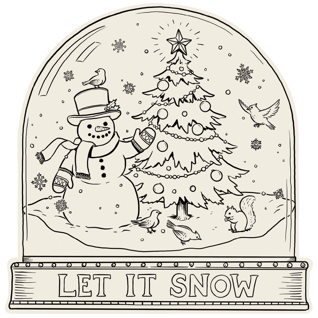 Die-cut Snow Coloring Placemat - Globe