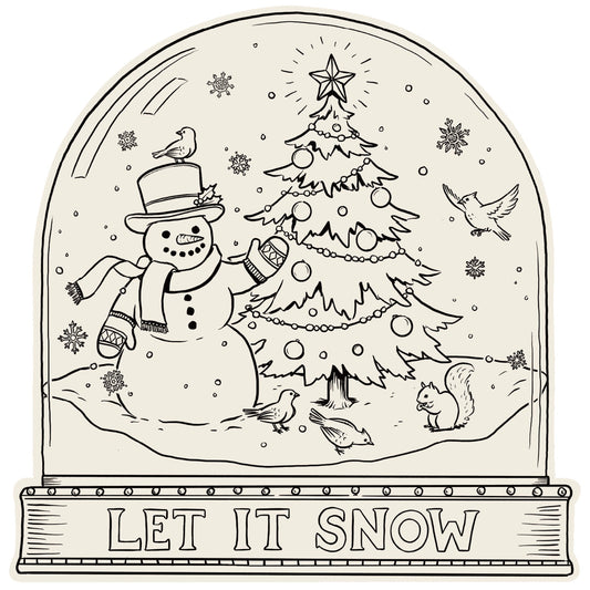 Die-cut Snow Coloring Placemat - Globe