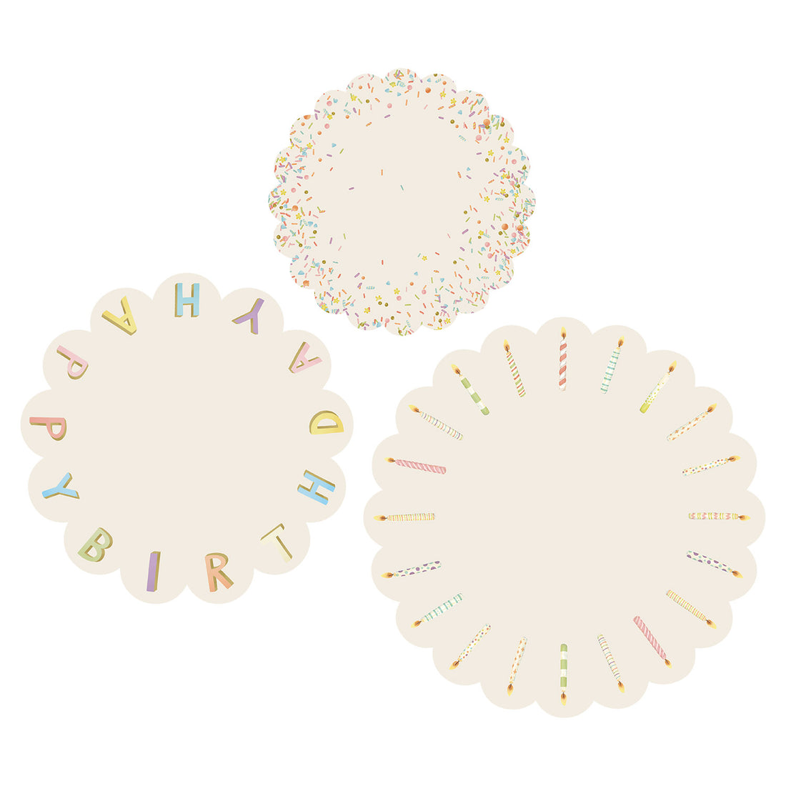 Pack of 12 Serving Papers - Happy Birthday