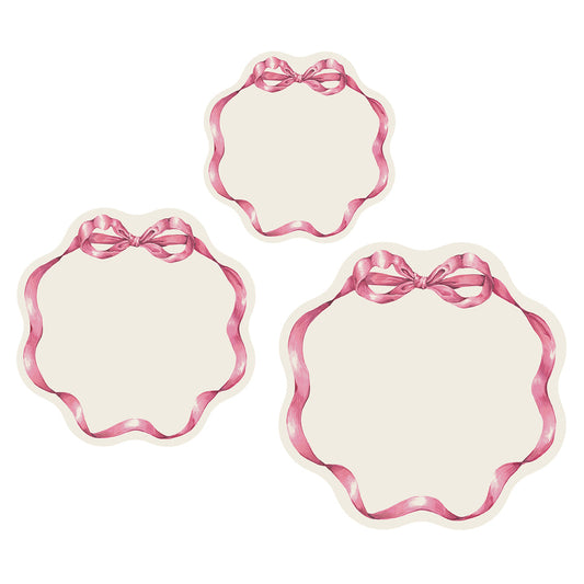 Pack of 12 Serving Papers - Pink Bow