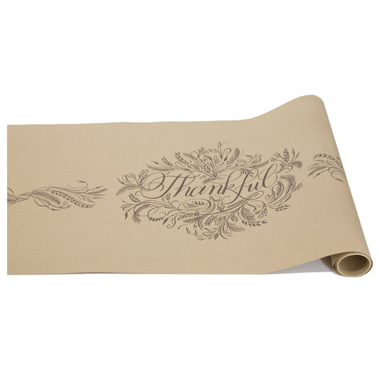 20"x25' Paper Table Runner - Thankful