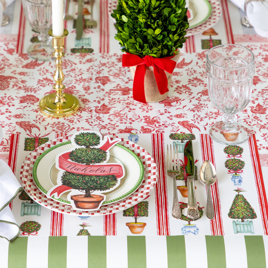 Paper Placemat Pad - Holiday Topiary