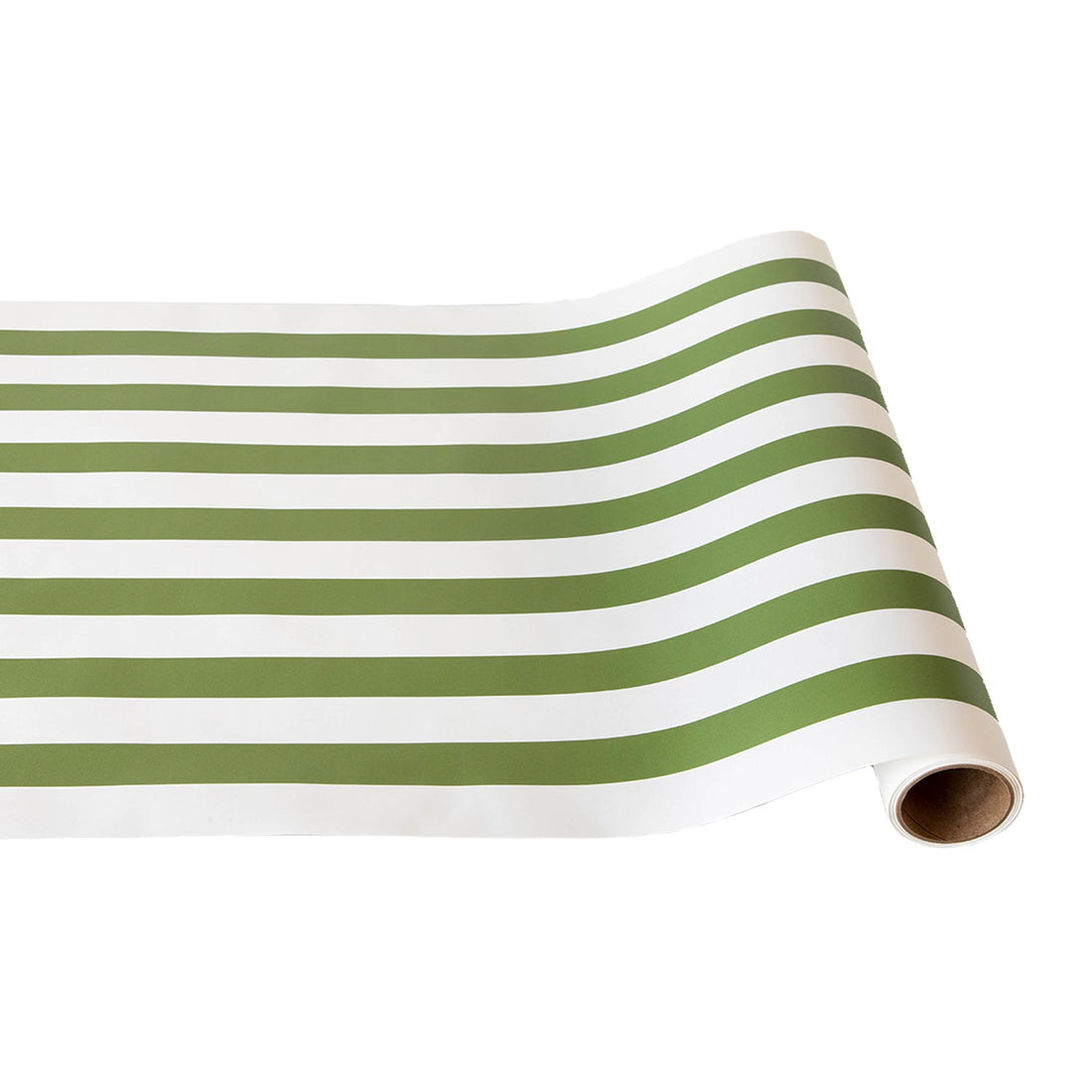 Paper Table Runner - Moss Classic Stripe - 20"x25'