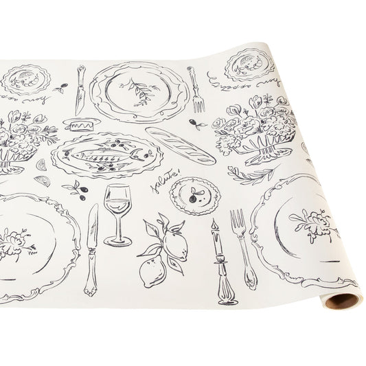 30"x25' Paper Table Runner - Dinner Party