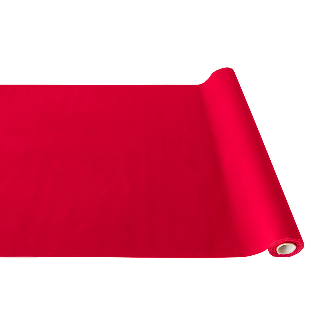 30" x12' Paper Table Runner - Red Flocked Runner